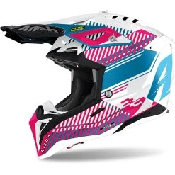 Fiber Airoh Aviator 3 Wave Helmet Pink Chrome