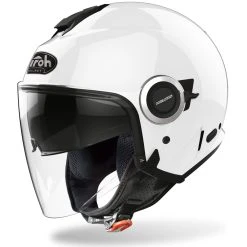 Plastic Airoh Helios Jet Helmet Color White Gloss