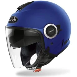 Plastic Airoh Helios Jet Helmet Color Blue Matt